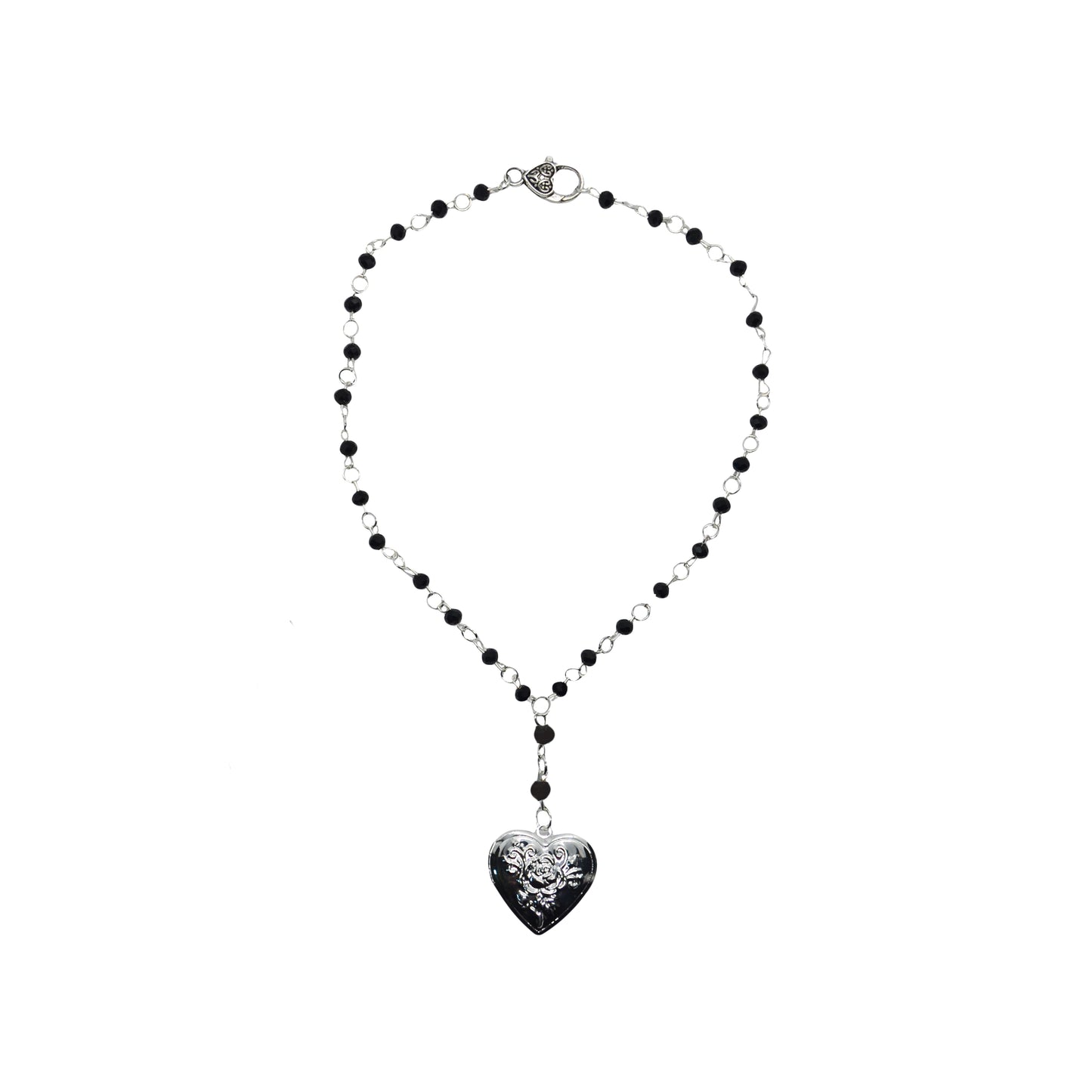 Black Sweetheart Locket Necklace